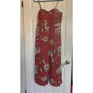Floral wide legs jumpsuit